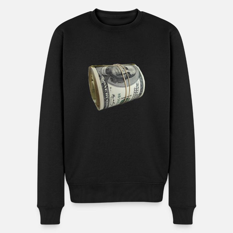 Money maker geld - Männer Premium Bio Pullover - Schwarz