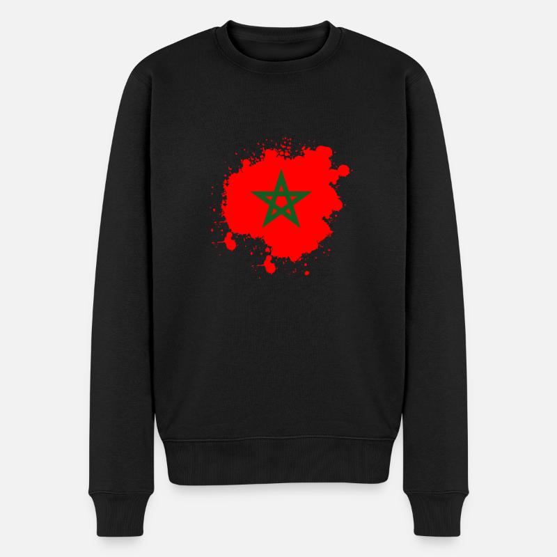 Drapeau du Maroc - Pull Premium bio Homme - noir