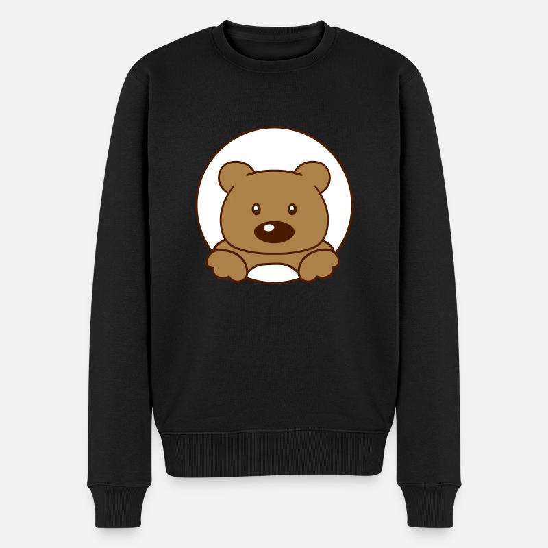 Petit ours en peluche - Pull Premium bio Homme - noir