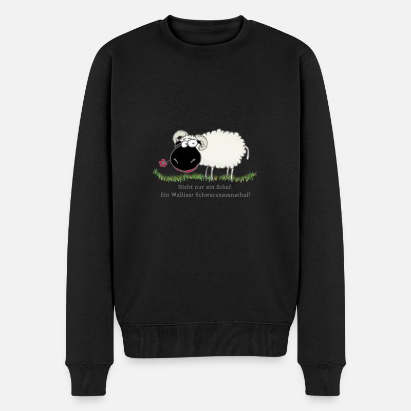 Schwarznasenschaf - Männer Premium Bio Pullover - Schwarz