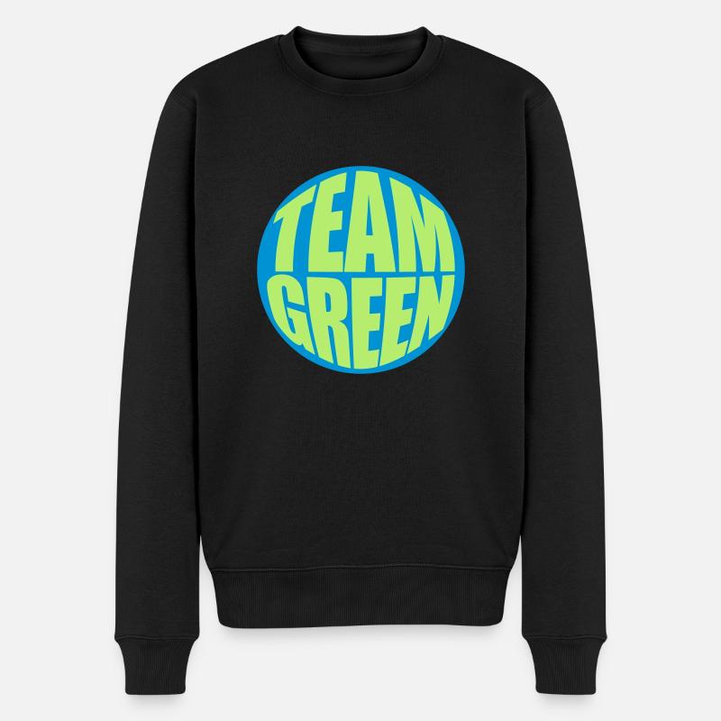 Green Team Logo - Männer Premium Bio Pullover - Schwarz