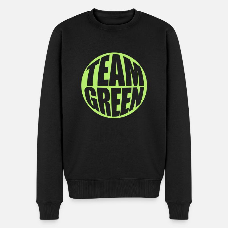 Green Team Logo - Männer Premium Bio Pullover - Schwarz