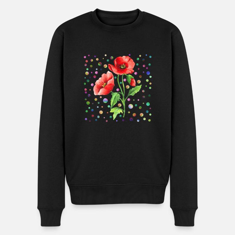 Fleurs - Pull Premium bio Homme - noir