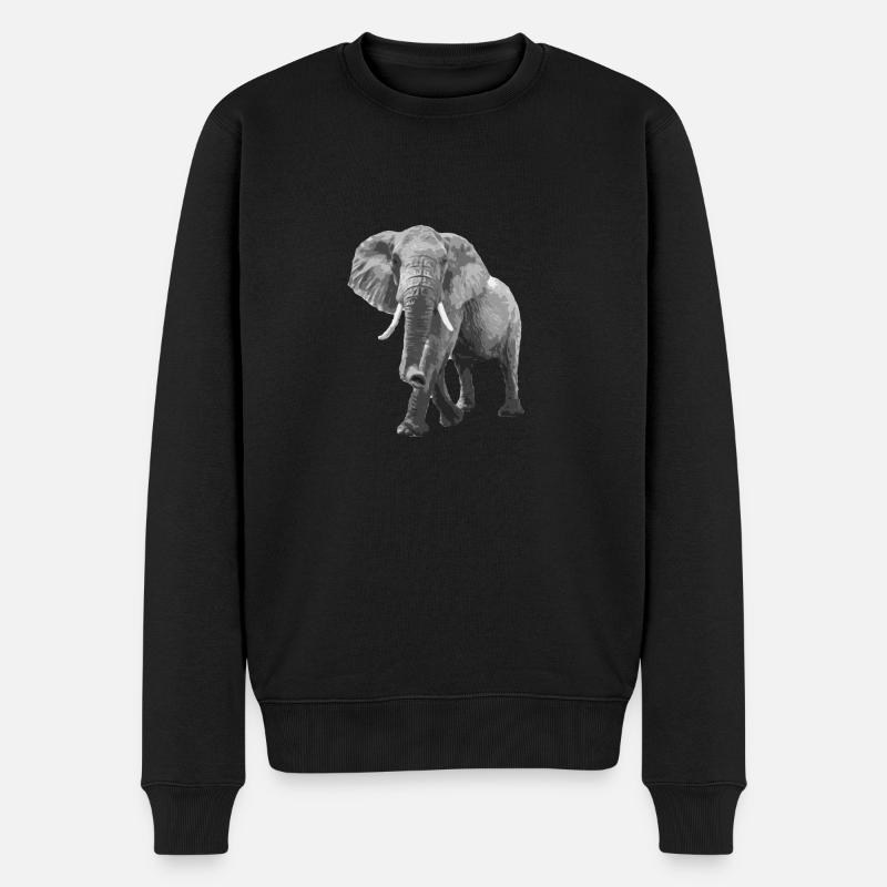 Grand comme un éléphant - Pull Premium bio Homme - noir