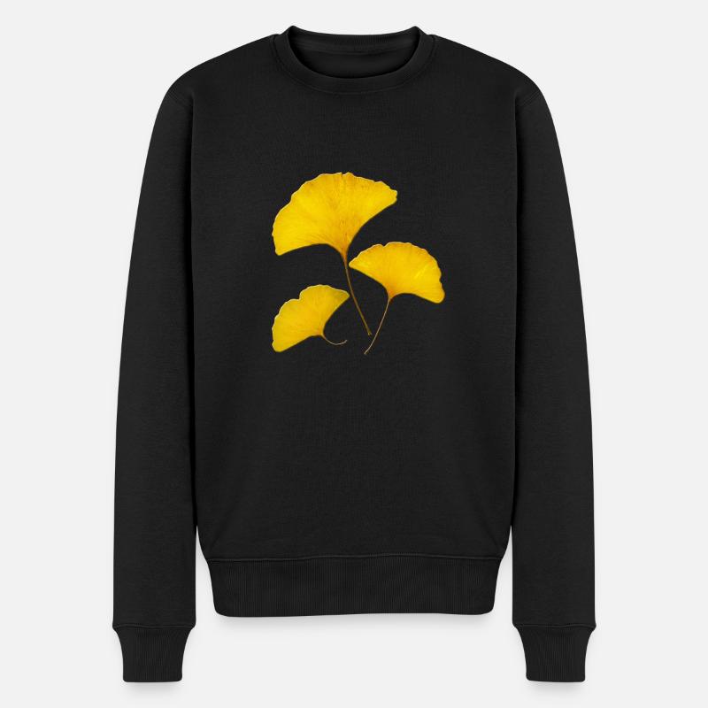Ginkgo 1.1 Feng Shui Design - Männer Premium Bio Pullover - Schwarz