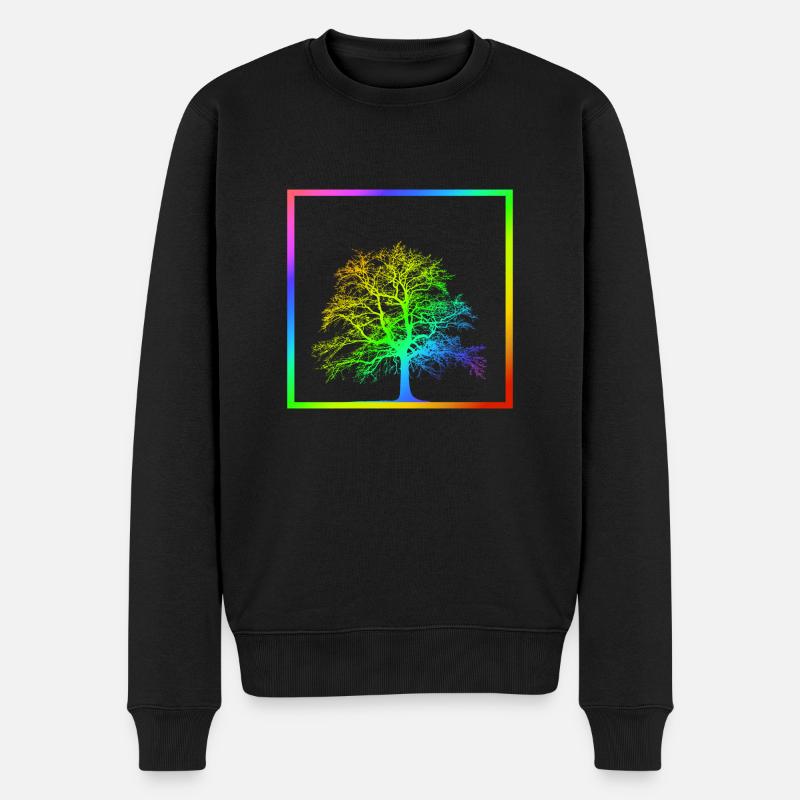 Arbre arc-en-ciel - arbre - nature - LGBT - Pull Premium bio Homme - noir