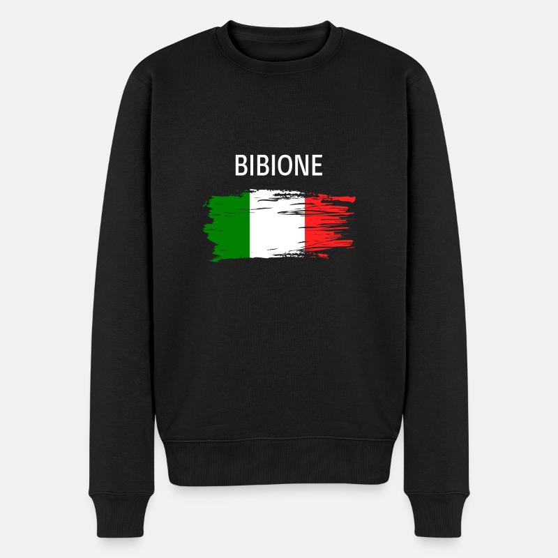 Bibione Shirt White - Männer Premium Bio Pullover - Schwarz