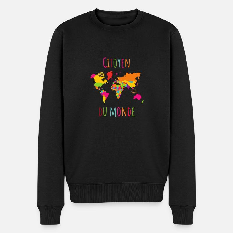 Citoyen du Monde Cadeau Sympa - Pull Premium bio Homme - noir