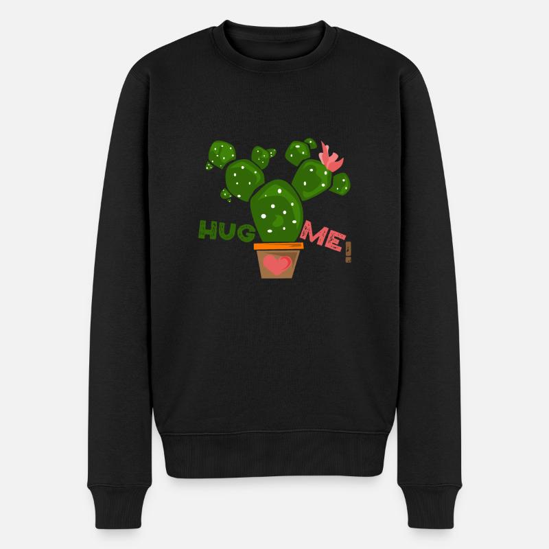 hug me - Männer Premium Bio Pullover - Schwarz