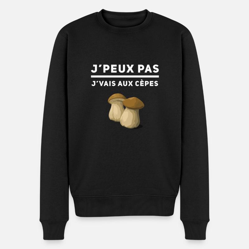 J’peux pas j’vais aux cèpes - Pull Premium bio Homme - noir