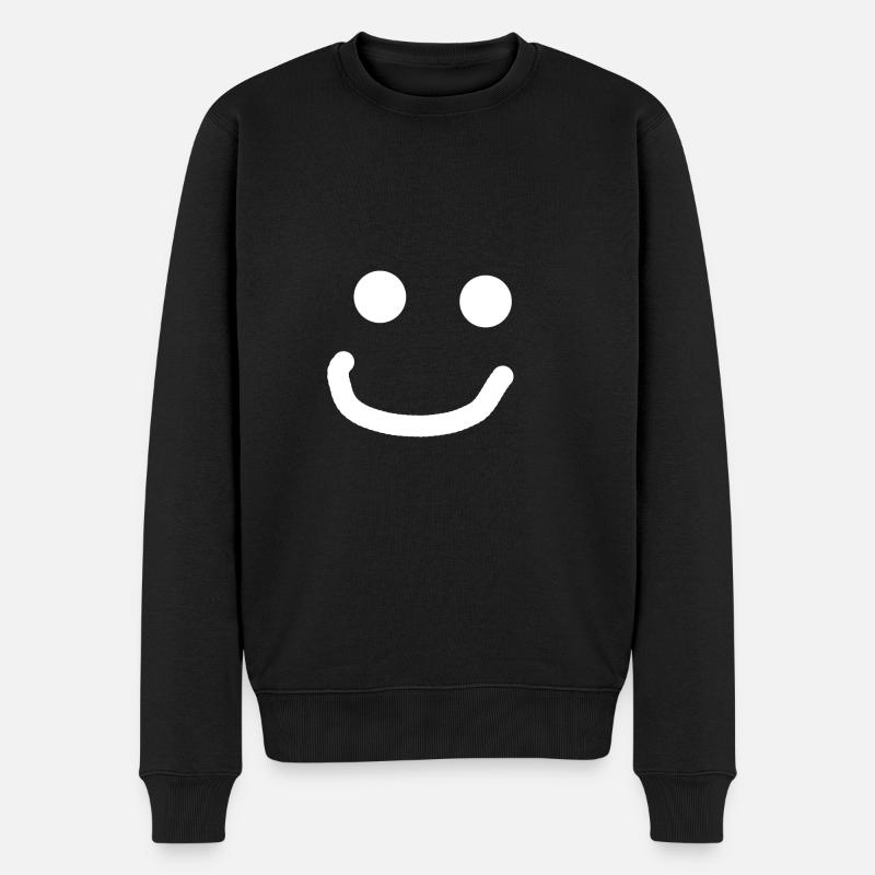 Smyler souriant :) Blanc - Pull Premium bio Homme - noir