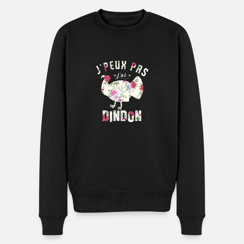j'peux pas j'ai dindon - Pull Premium bio Homme - noir