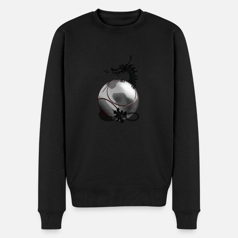 Boule dragon tattoo - Männer Premium Bio Pullover - Schwarz