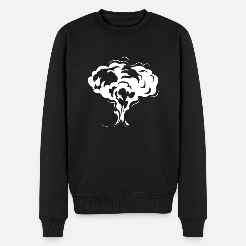 Explosion - Männer Premium Bio Pullover - Schwarz