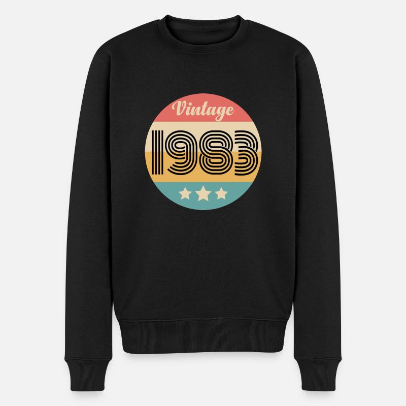 Jahrgang 1983 - Männer Premium Bio Pullover - Schwarz