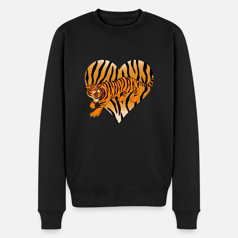 tiger du bengale - Pull Premium bio Homme - noir