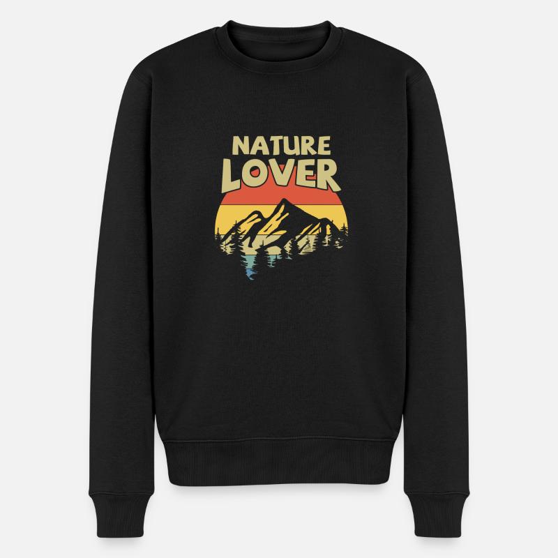 nature lover - Pull Premium bio Homme - noir