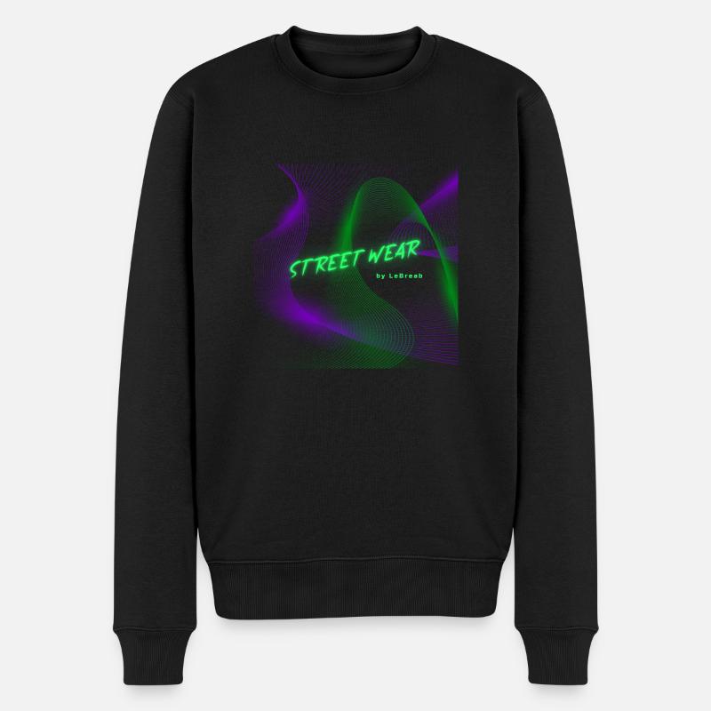 Cooles Streetwear-Grafikdesign - Männer Premium Bio Pullover - Schwarz