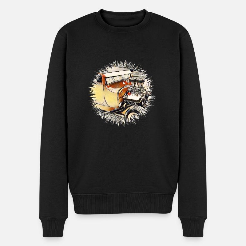 Auto - Männer Premium Bio Pullover - Schwarz