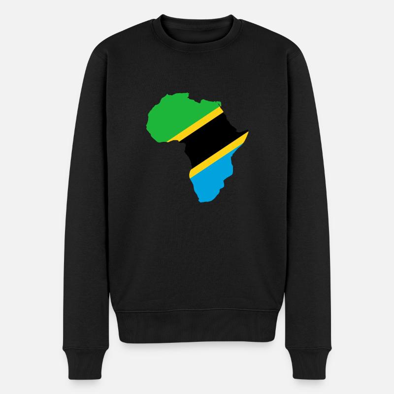 Tanzania flag - Männer Premium Bio Pullover - Schwarz