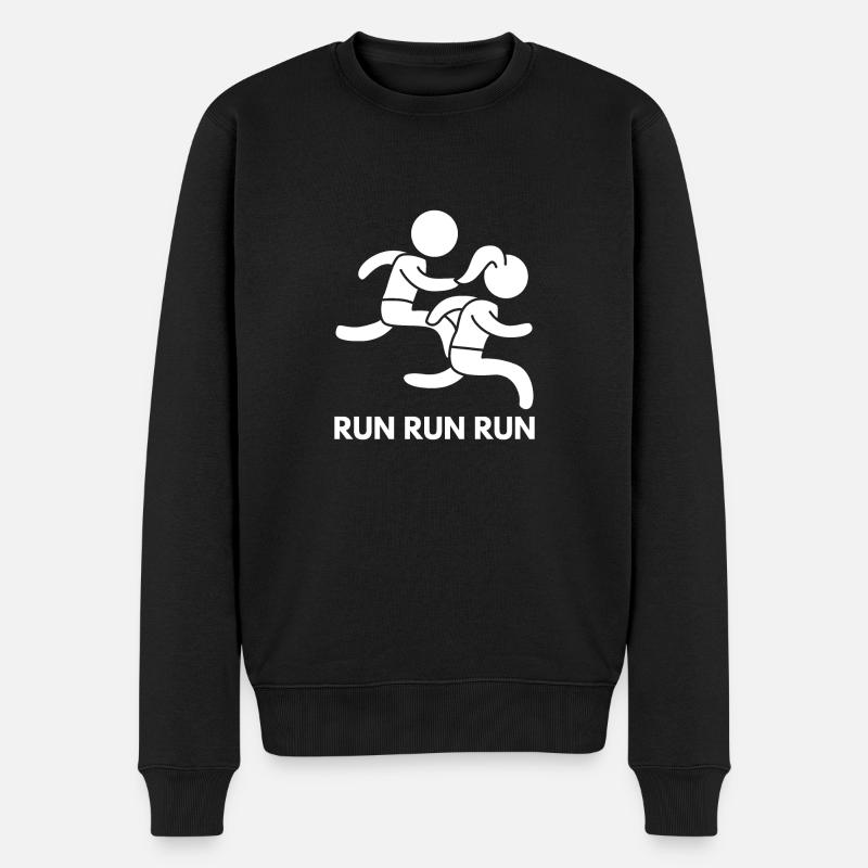 Run Run Run - Pull Premium bio Homme - noir