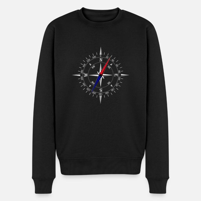 Boussole avec échelle blanche - Adventure Navigation - Pull Premium bio Homme - noir