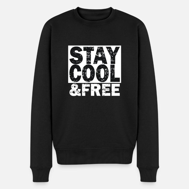 Stay Cool & Free - Pull Premium bio Homme - noir