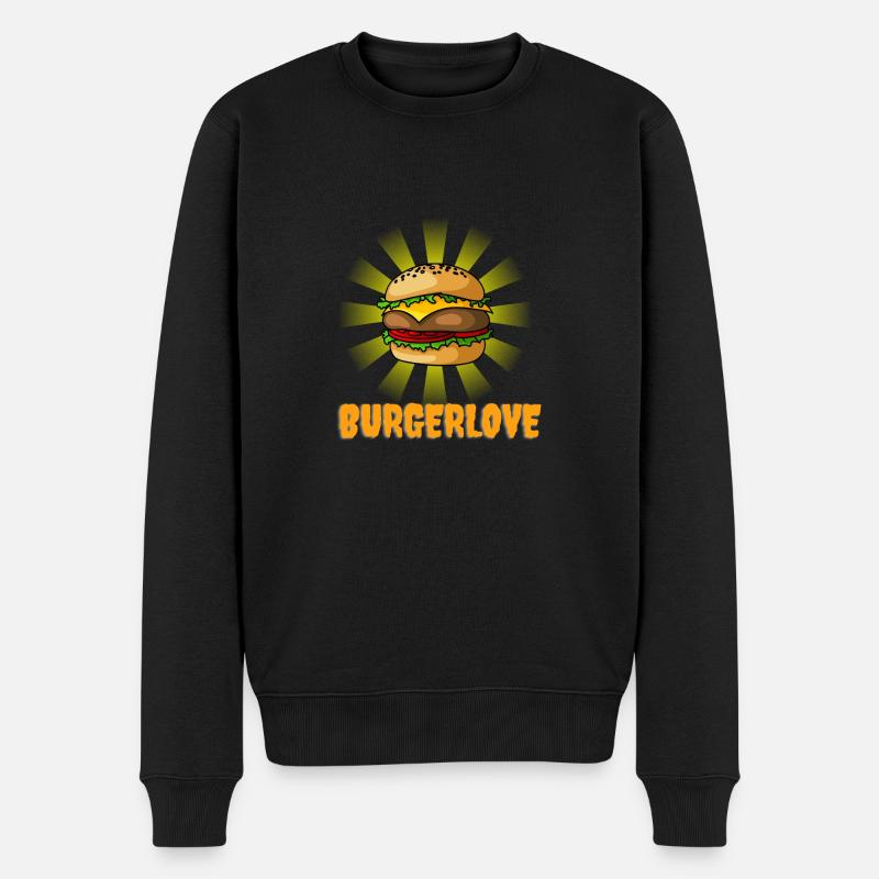 Burger love - Pull Premium bio Homme - noir