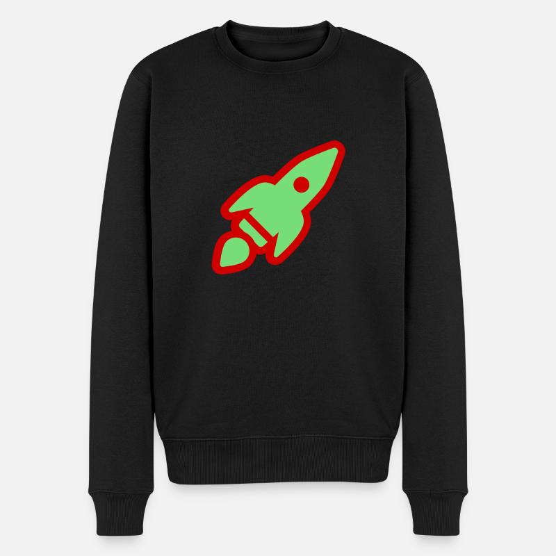 Fusée verte - Pull Premium bio Homme - noir