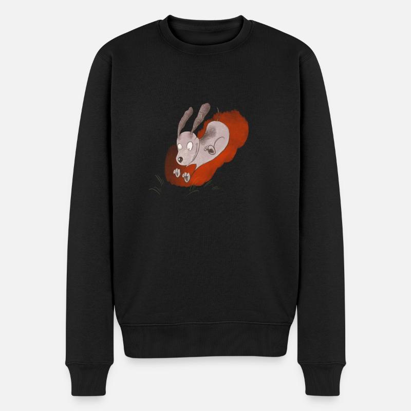 Happy dog - Männer Premium Bio Pullover - Schwarz
