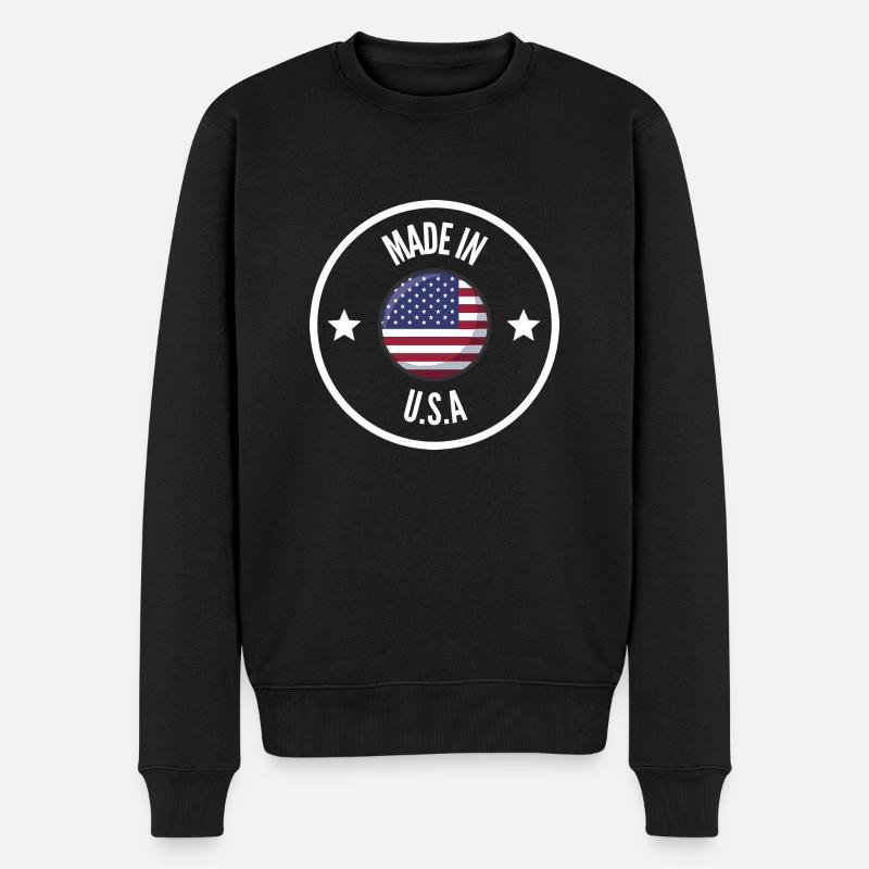 MADE IN USA White - Pull Premium bio Homme - noir