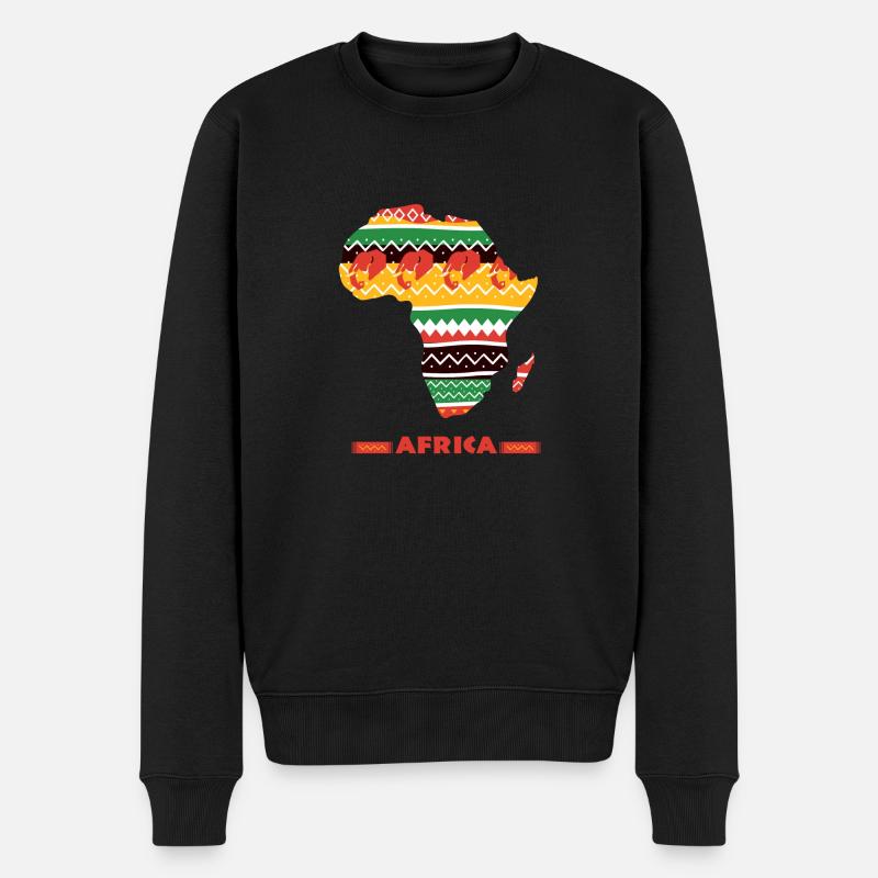 AFRIKA Mutter afrika mia - Männer Premium Bio Pullover - Schwarz