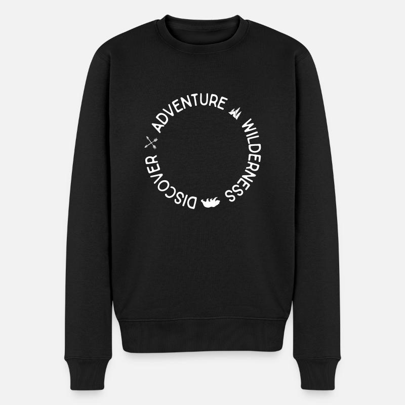 Abenteuer - Männer Premium Bio Pullover - Schwarz