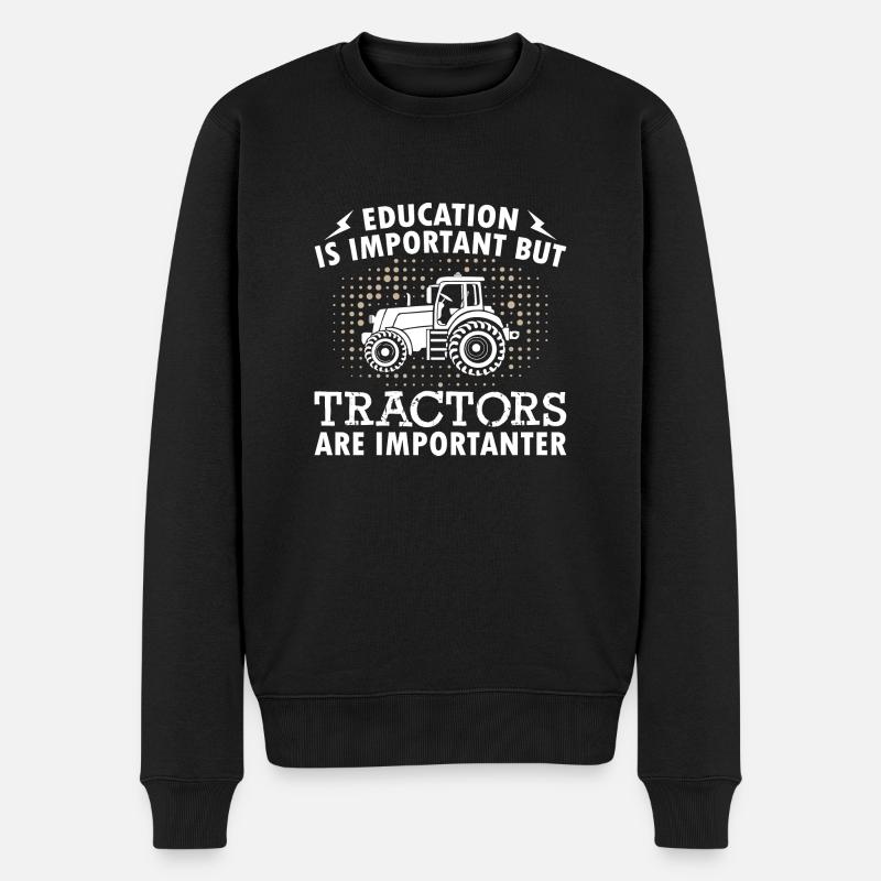 Tractors Are Importanter - Männer Premium Bio Pullover - Schwarz