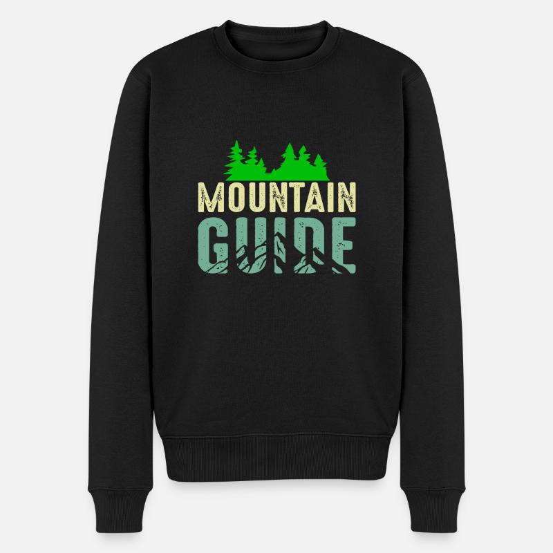 Mountain Guide - Männer Premium Bio Pullover - Schwarz