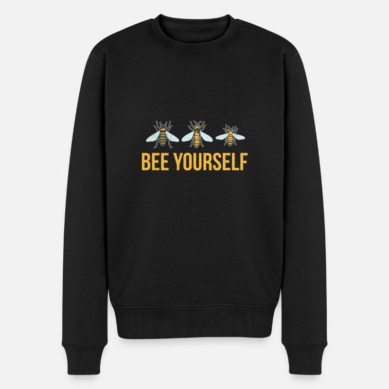 Motivierende Zitate Bee Yourself Lustiges Geschenk - Männer Premium Bio Pullover - Schwarz