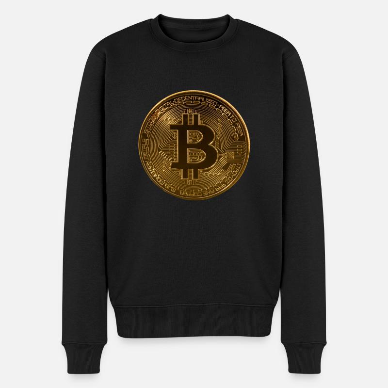 Pièce Bitcoin - Pull Premium bio Homme - noir