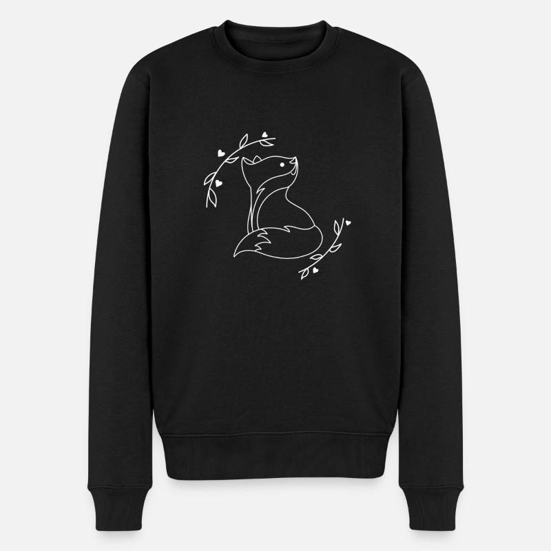 Renard Ornement - Pull Premium bio Homme - noir