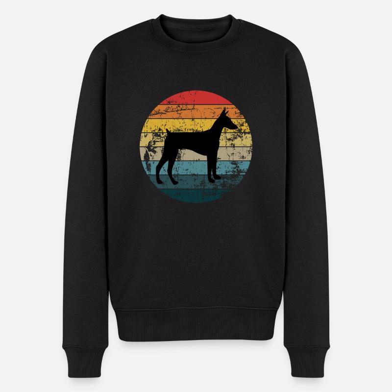 Dobermann - Männer Premium Bio Pullover - Schwarz