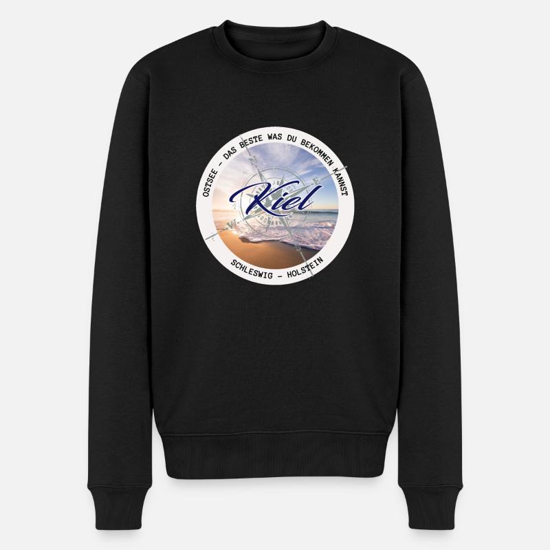 Ostsee Kiel - Männer Premium Bio Pullover - Schwarz