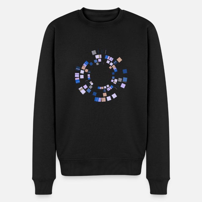 Abstract Minimal Circle - Männer Premium Bio Pullover - Schwarz