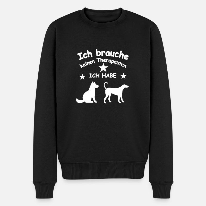 Hunde - Männer Premium Bio Pullover - Schwarz