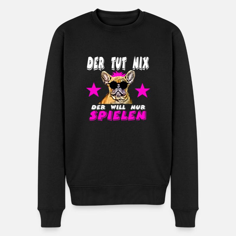 Bulldoge - Pull Premium bio Homme - noir