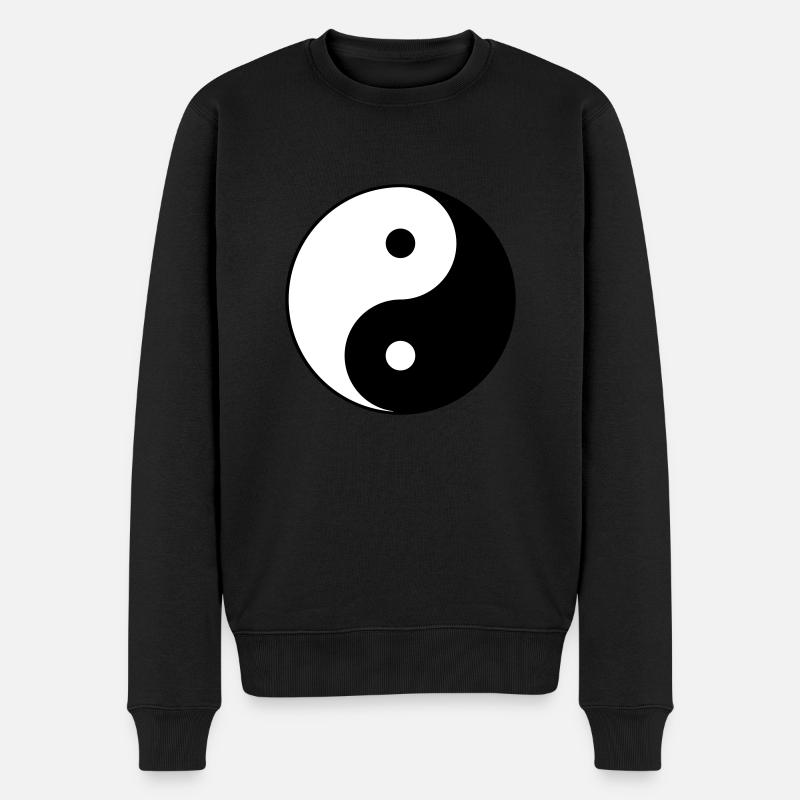 Yin yang - Männer Premium Bio Pullover - Schwarz
