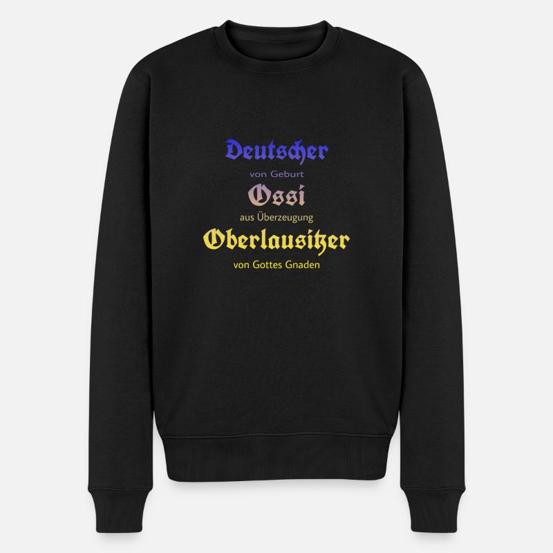 Oberlausitzer - Männer Premium Bio Pullover - Schwarz