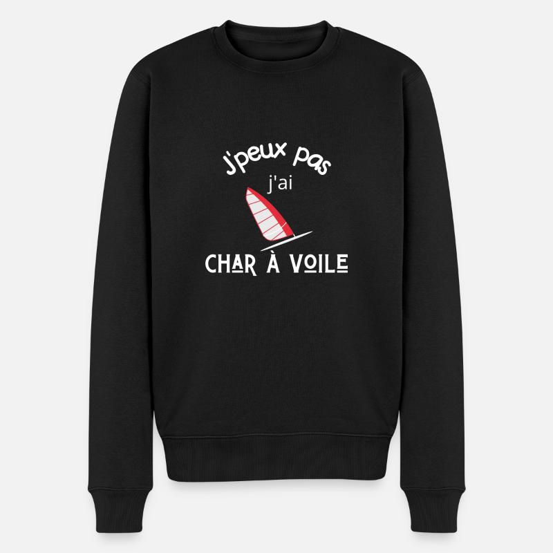je peux pas j'ai char à voile - Pull Premium bio Homme - noir
