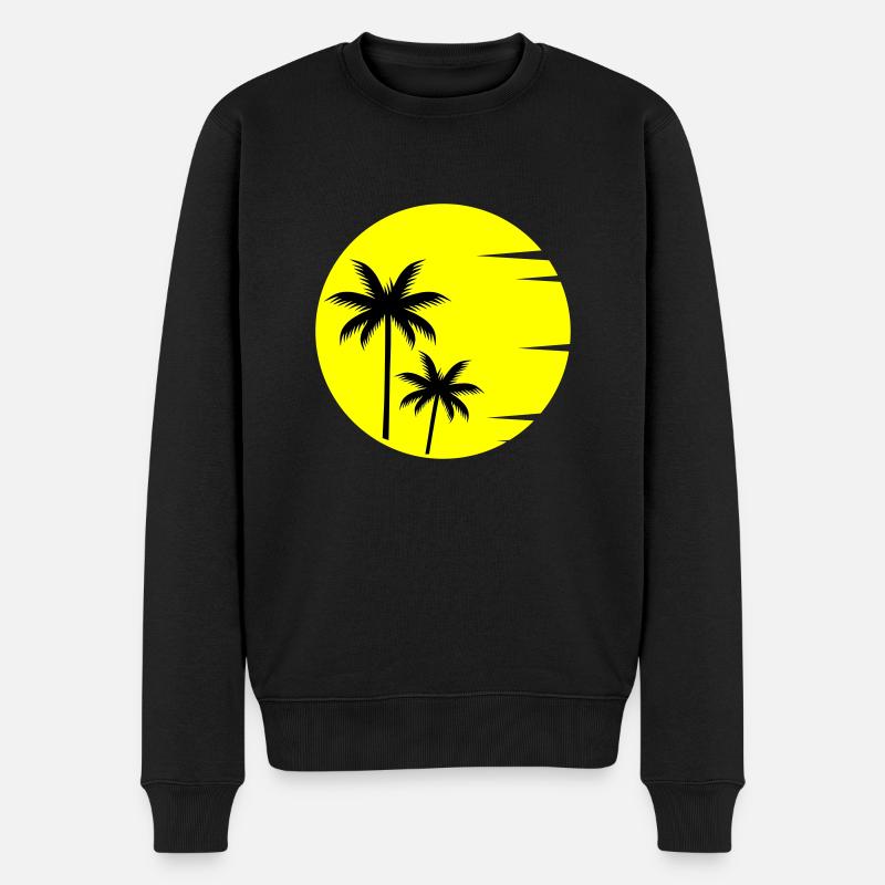 sunset - Männer Premium Bio Pullover - Schwarz