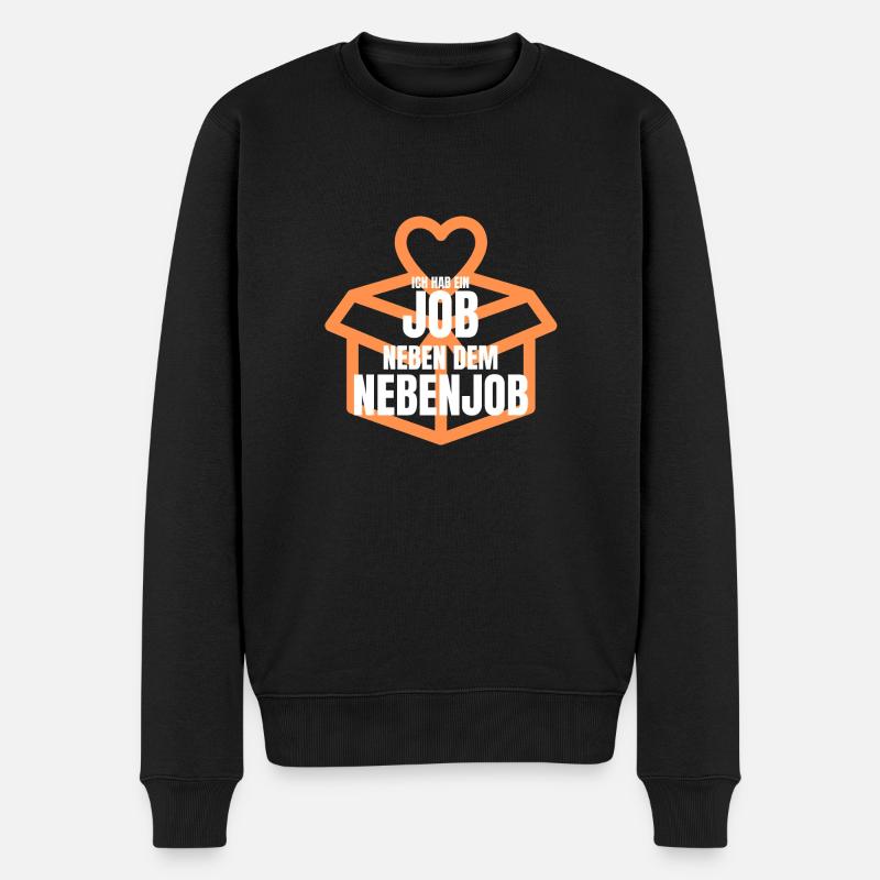 ICH HAB EIN JOB NEBEN DEM NEBENJOB - Männer Premium Bio Pullover - Schwarz
