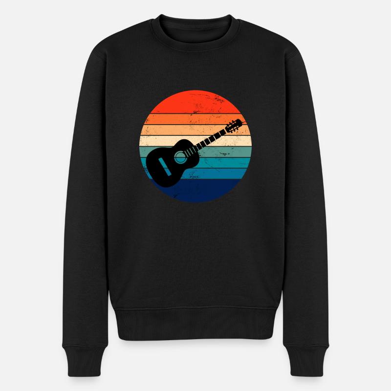 Guitare de style rétro, pour guitaristes - Pull Premium bio Homme - noir