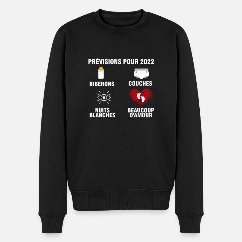 2022 Annonce Grossesse Humour Annonces Grossesse - Pull Premium bio Homme - noir